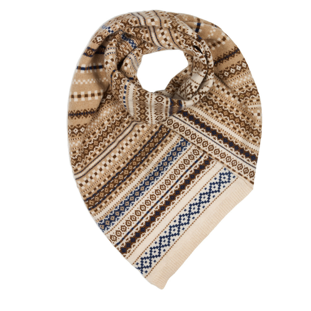 Patterned scarf on a white background