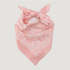 Pink floral bandana on a light gray background