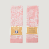 Two pink floral scarves with a 'Last Chance'  label on a light gray background