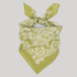 Green floral bandana on a white background