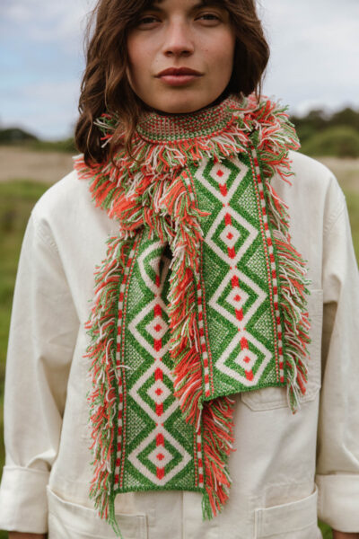 Suedey Fringe scarf - Dahlia