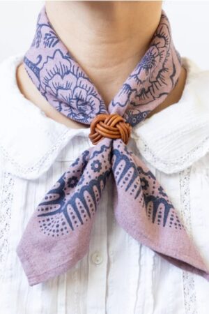 Natural Dye Silk Bandana - Viola